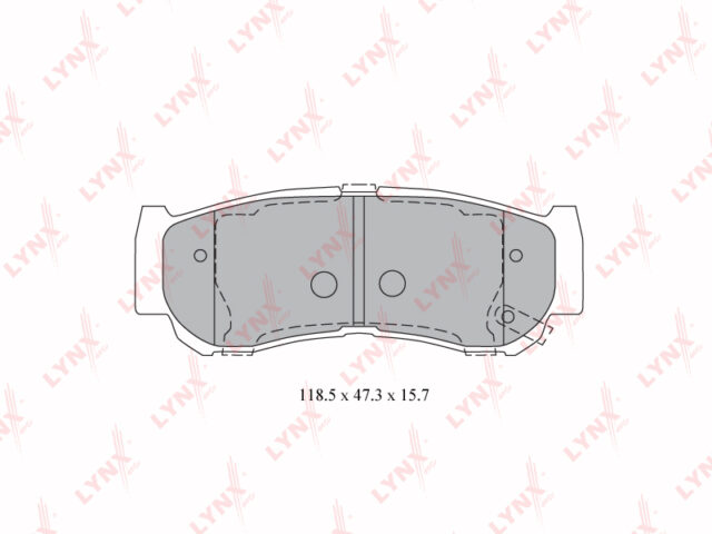 Колодки тормозные дисковые Зад HYUNDAI H-1 SANTA FE LYNXauto BD-3616