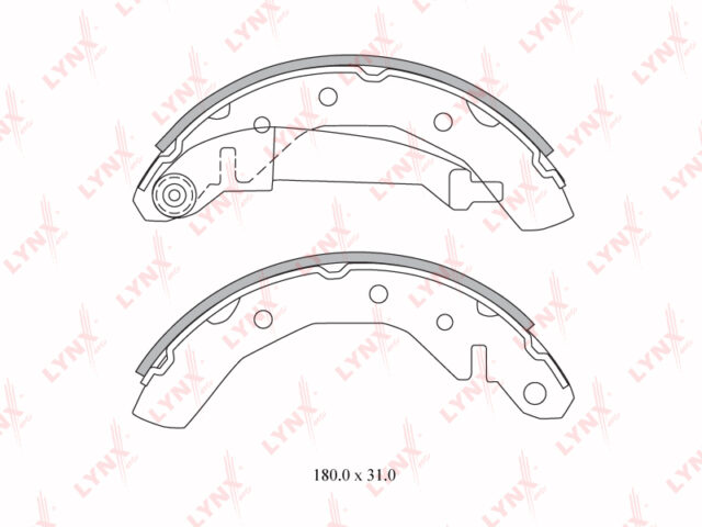 Колодки тормозные барабанные Зад DAEWOO MATIZ LYNXauto BS-1801